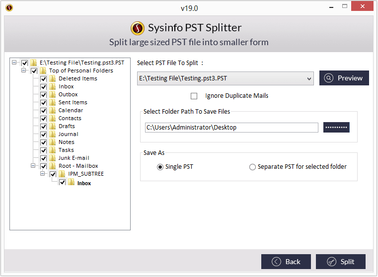 Best PST File Splitter to Split Large PST Files into Multiple Small Files